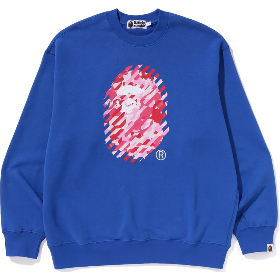 ABC CAMO APE HEAD RELAXED FIT CREWNECK SWEATSHIRT MENS A0